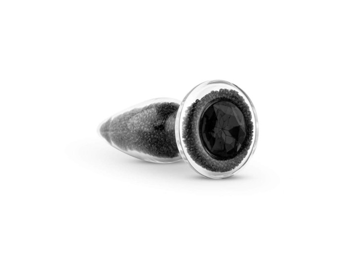 Easytoys Glas Analplug Edelstein Schwarz