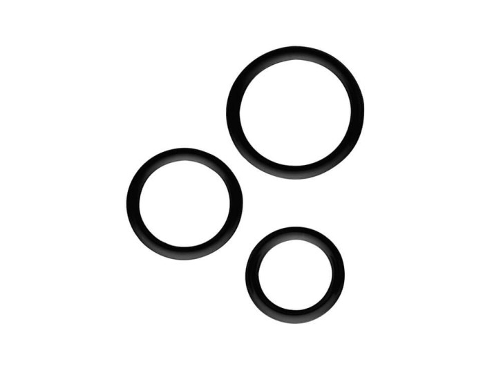 All Time Favorites Silikon Penisringe 3tlg. schwarz