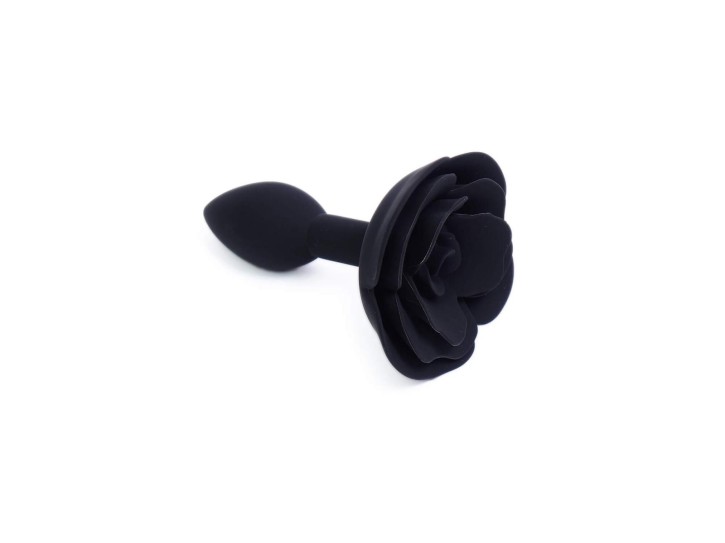 Silikon Buttplug Rose Schwarz