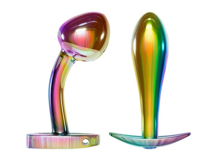 ANOS Metal Butt Plug Set in Rainbow Colours