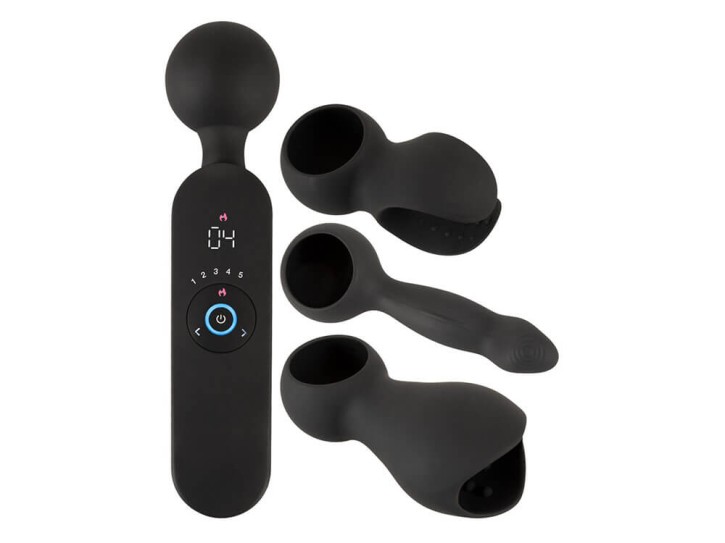 Couples Choice Massagestab mit 3 soften Aufsätzen