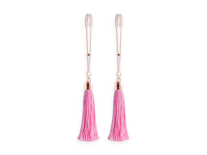 NS Novelties Bound Nippel Klemmen T1 mit Quasten pink