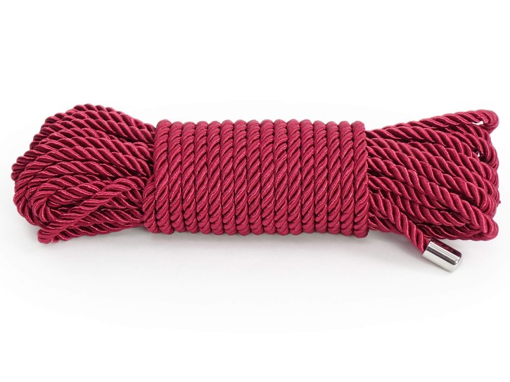Premium Bondage-Seil Glossy Weinrot 10m