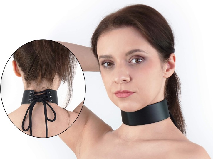 BDSM Premium Halsband mit Einschnürung