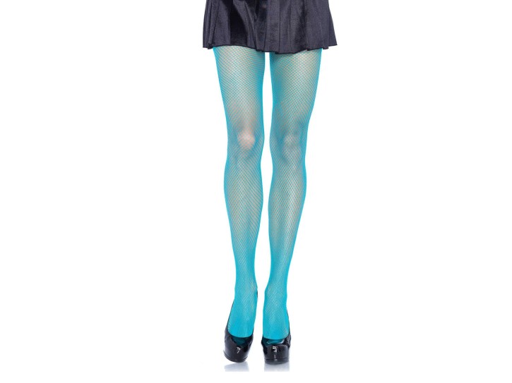 Leg Avenue klassische neonblaue Netzstrumpfhose