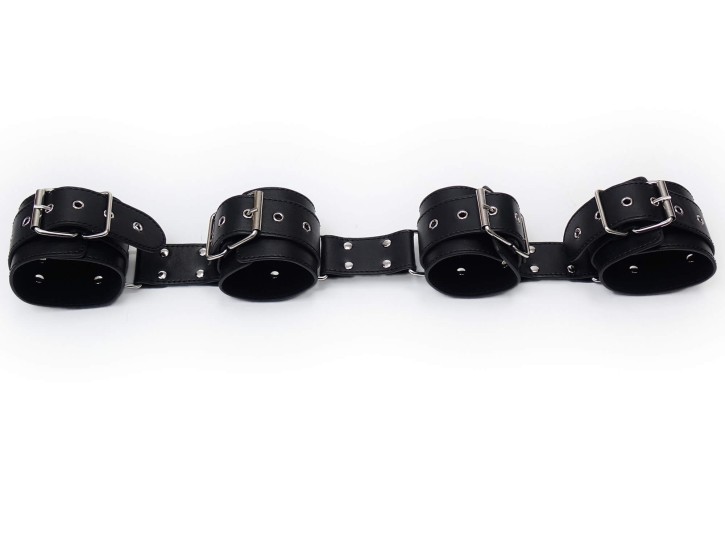BDSM Leder-Spreizstange mit Fesseln