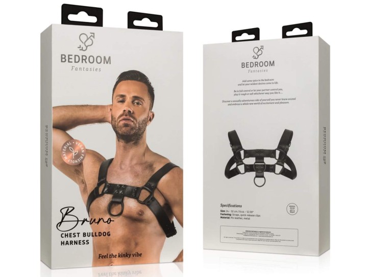 Bedroom Fantasies Bruno Bondage Brust-Harness Schwarz